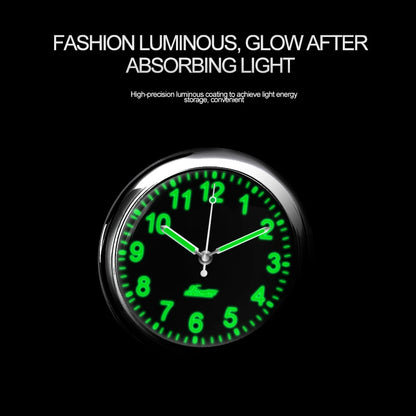 Luminous Stick-On Car Clock – Mini Quartz Digital Dashboard Watch, Glow-in-the-Dark Auto Interior Time Ornament & Car Accessory Gift