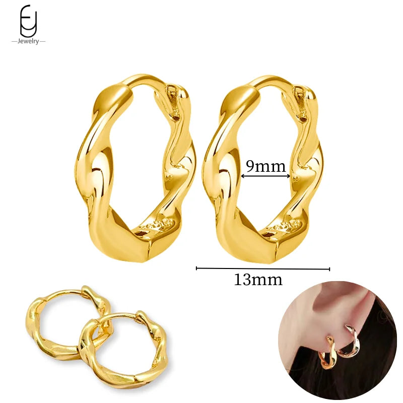 925 Sterling Silver Gold Tassel Earrings - Vintage Crystal Long Chain Hoop Jewelry for Women