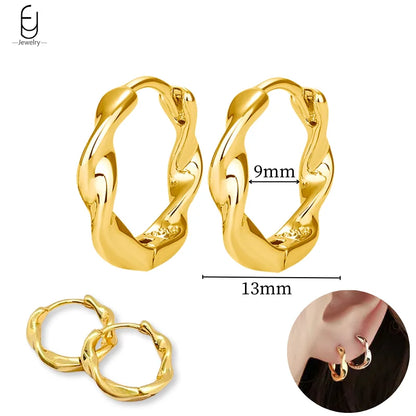 925 Sterling Silver Gold Tassel Earrings - Vintage Crystal Long Chain Hoop Jewelry for Women