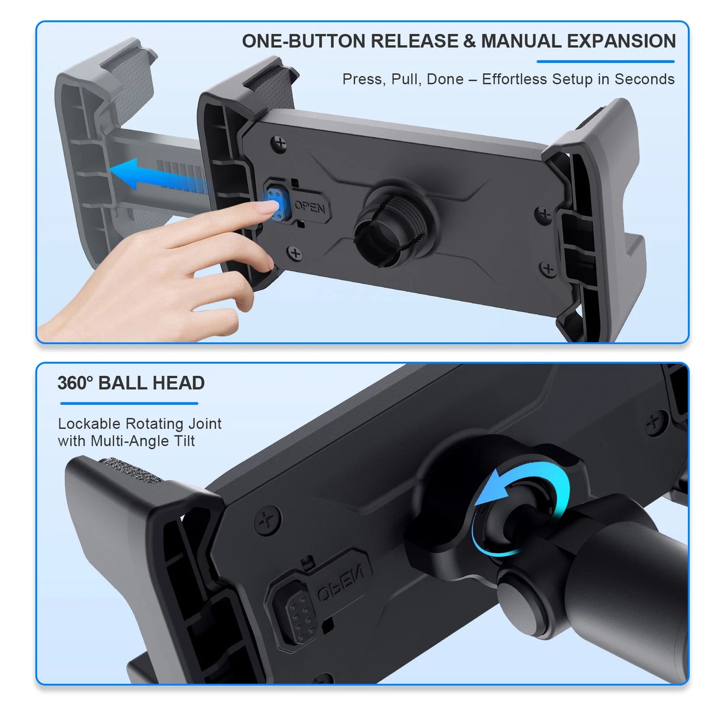 Adjustable Floor Tablet Tripod Stand – Universal Lazy Holder Mount for iPad, Air, Pro, Mini & 4–13 Inch Tablets (Xnyocn Bracket)