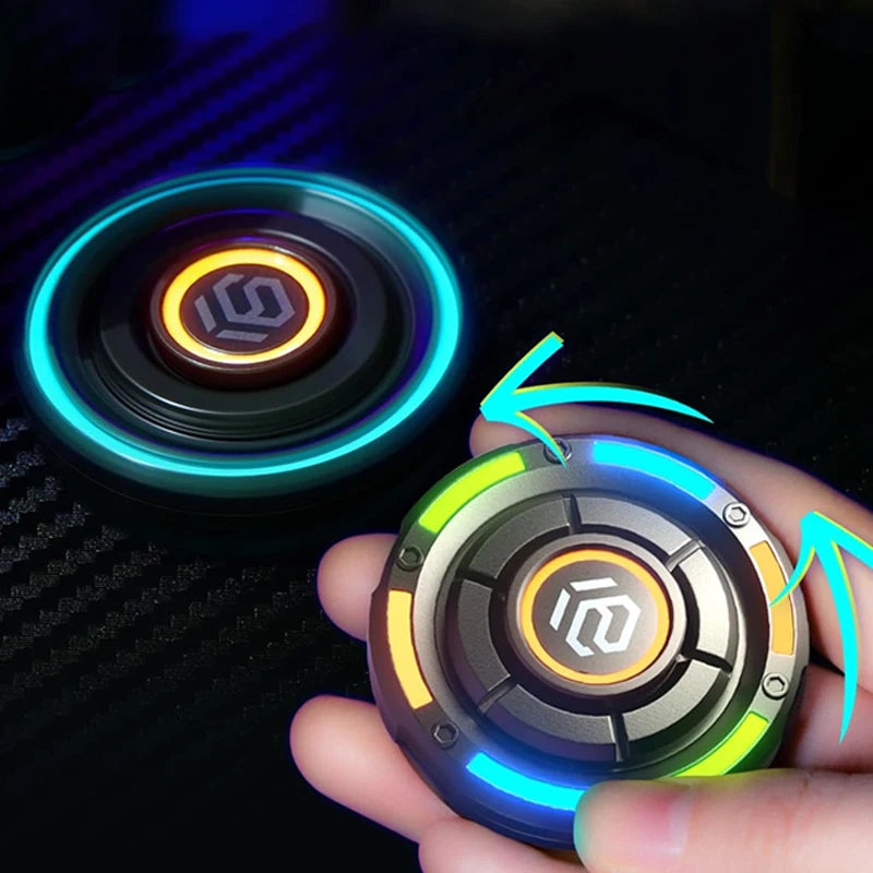 Magnetic Fingertip Spinner - Metal Push-Slide Fidget Toy for Stress Relief and Focus