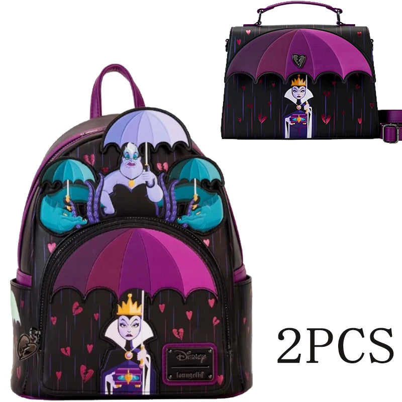 Stitch Luau Cosplay Double Strap Shoulder Bag – Women’s Beach Backpack & Wallet Purse