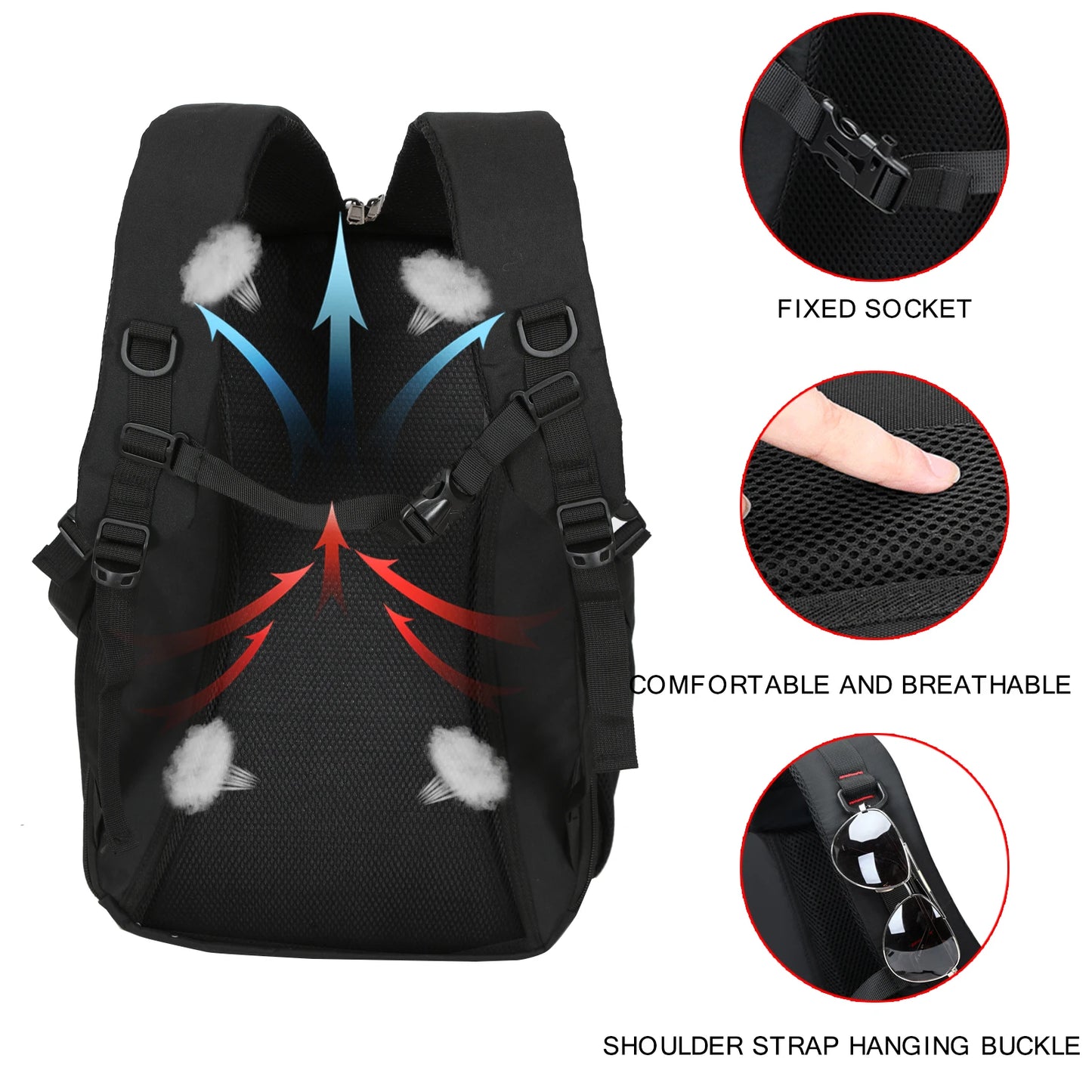 17-Inch Travel Laptop Backpack with USB - Waterproof Durable Business and University Backpack for Men and Women