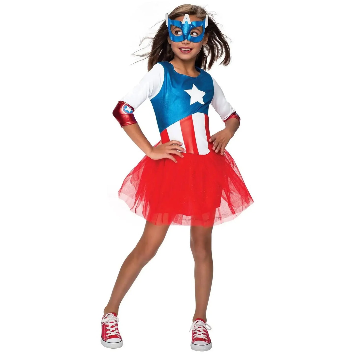 American Girl Supergirl Costume – Fancy Dress-Up Outfit for Kids Halloween & Purim Cosplay