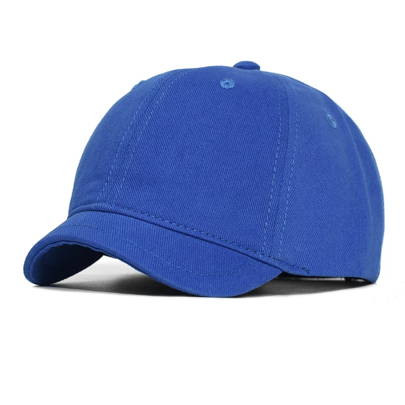 Men's & Women's Short Brim Cotton Baseball Cap – Vintage Casual Dad Hat, Adjustable Trucker Style with Nylon Fastener Tape