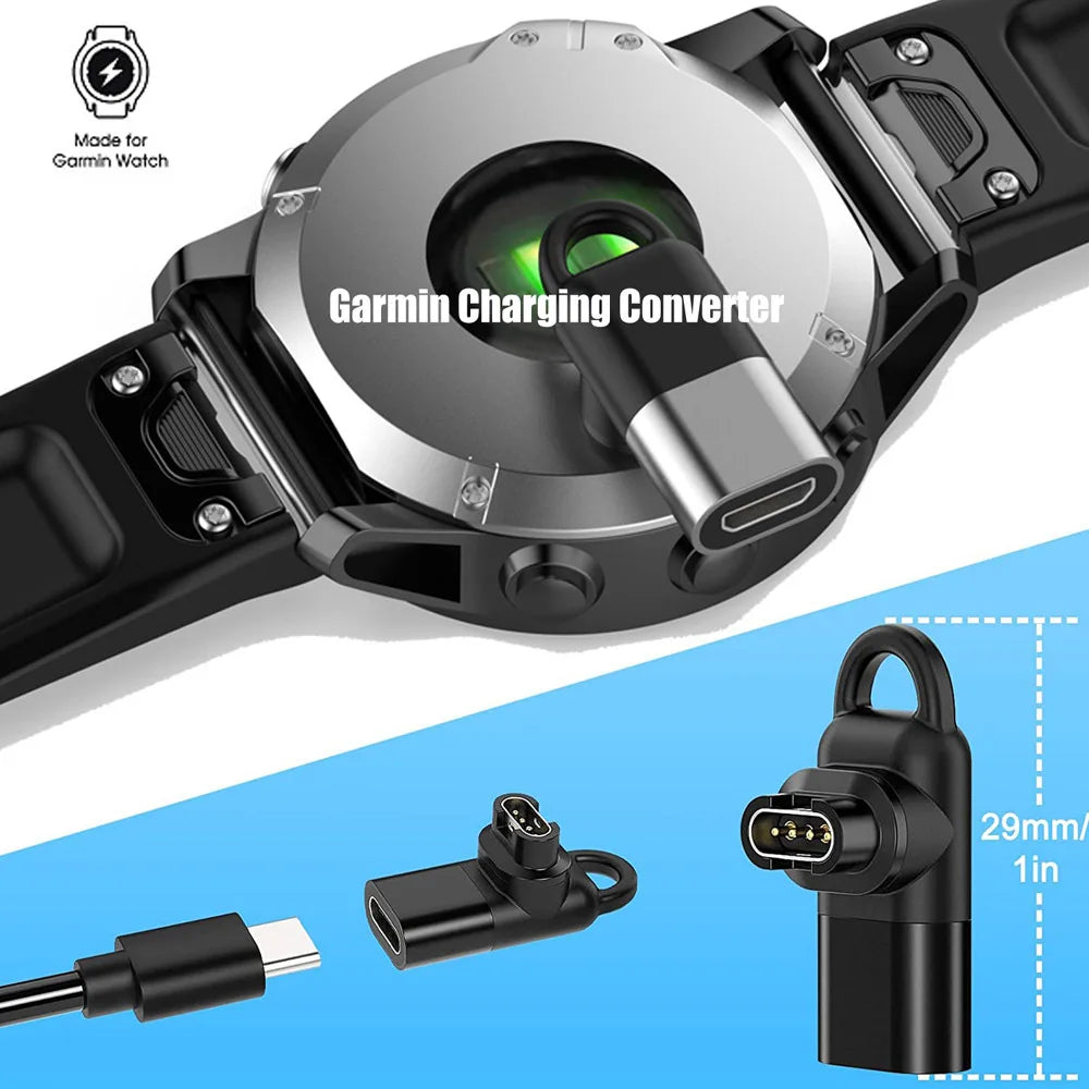 1M USB Type-C Charging Cable for Garmin Fenix 5–7 Series, Vivoactive & Venu – Fast Charge with Dustproof Plug