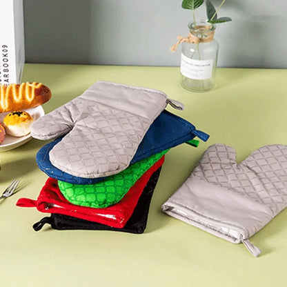 Microwave Cotton Baking Gloves – Anti-Scalding Heat-Resistant Oven Mitts, Non-Slip Insulation for Bakeware