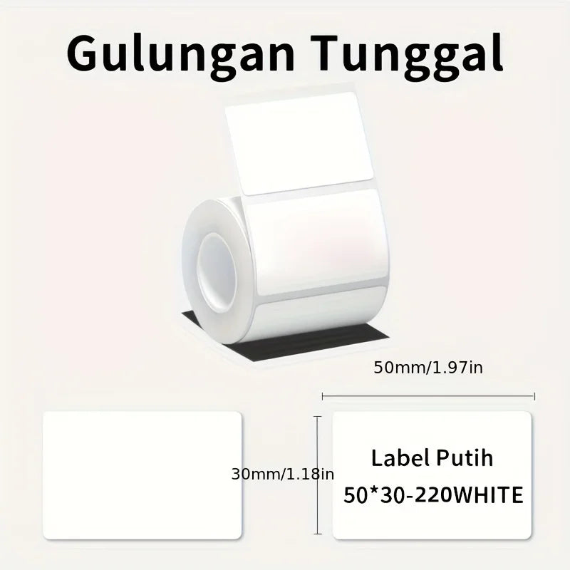 P50 Mini Portable Wireless Thermal Label Printer – Supports 12-50mm Colorful Thermal Paper