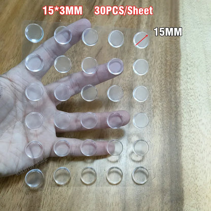 Self-Adhesive Silicone Buffer Pads - Door Stoppers, Cabinet Bumpers, and Wall Protectors for Furniture and Refrigerators