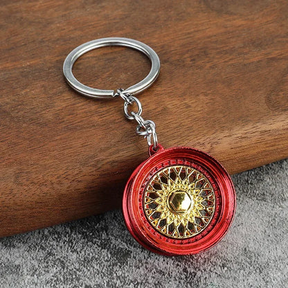 Creative Gear Head Keychain – Speed Gearbox & Turbo Hub Brake Disc Pendant for Car Keys, Shock Absorber Keyring