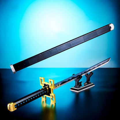 Anime Samurai Sword Building Blocks Set – Demon Slayer-Inspired Weapon Model, Action Figure Display with Base, Kids Toy & Birthday Gift Home Decor