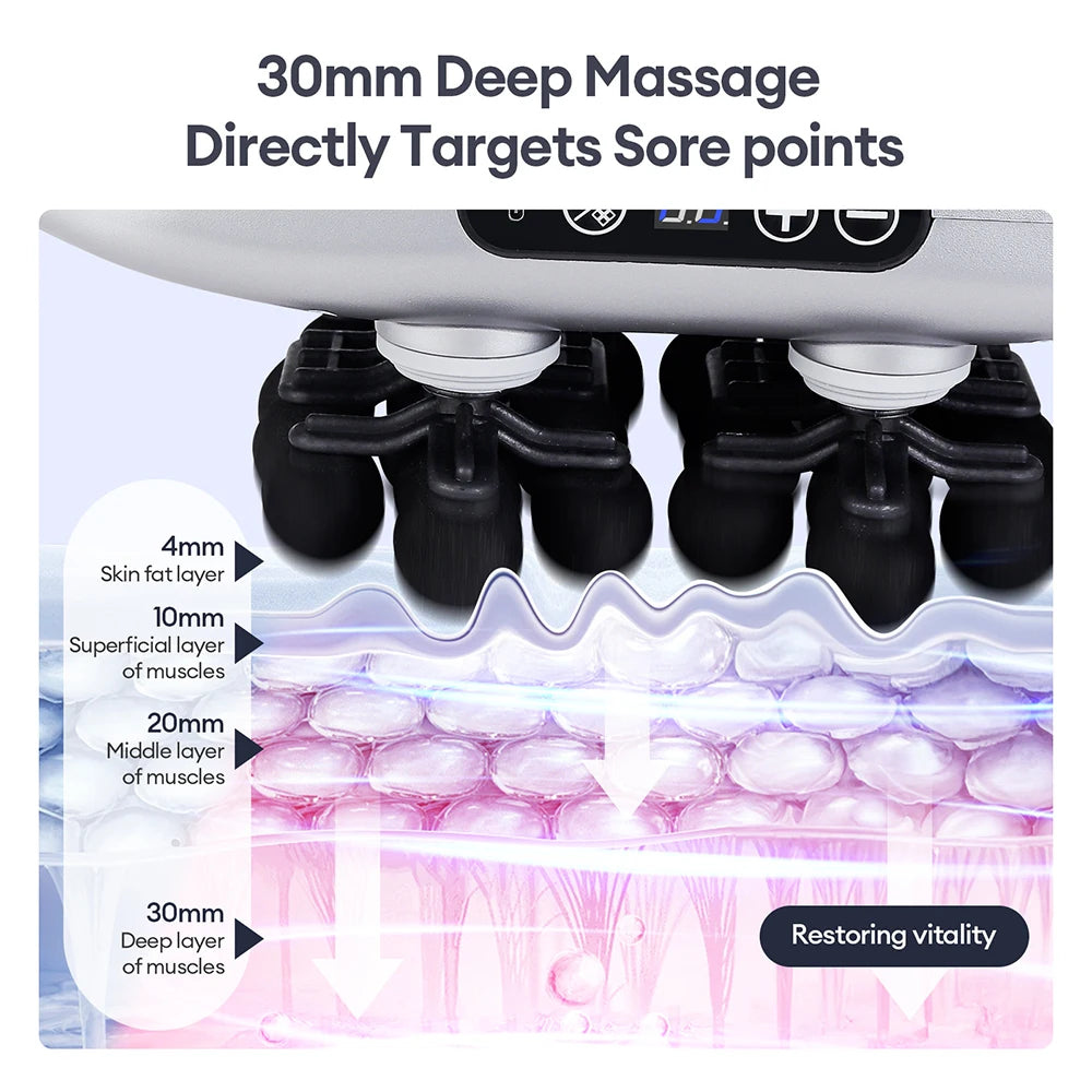 48-Head Body Massage Gun — High-Frequency Vibration Fascia Massager for Neck, Back, Waist, Thigh & Shoulder Muscle Relief