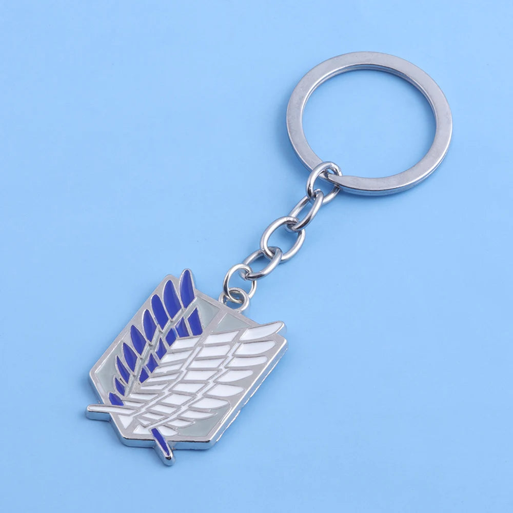 Anime Wings of Liberty Scouting Legion Keychain – Cosplay Alloy Pendant Keyring for Backpack, Men & Women Fan Gift