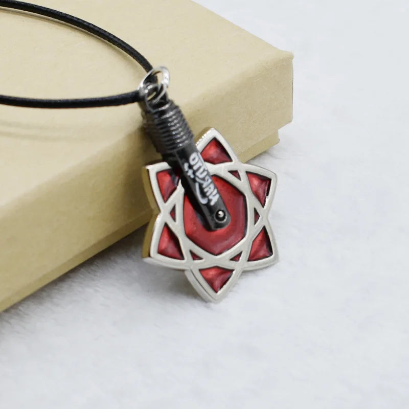 Anime Konoha Necklace & Keychain – Akatsuki Sharingan Jiraiya Pendant for Sasuke, Kakashi Cosplay Jewelry Gift