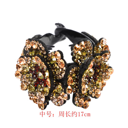 AWAYTR Colorful Crystal Flower Hair Claw – Large Flower Crab Clamp Barrettes, Shark Clip Hair Accessories for Women