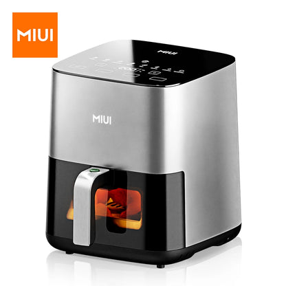 MIUI 5L Air Fryer - Electric Hot Fryer Oven Oilless Cooker with Touch Control, Nonstick Basket, and Visible Window - Family Size
