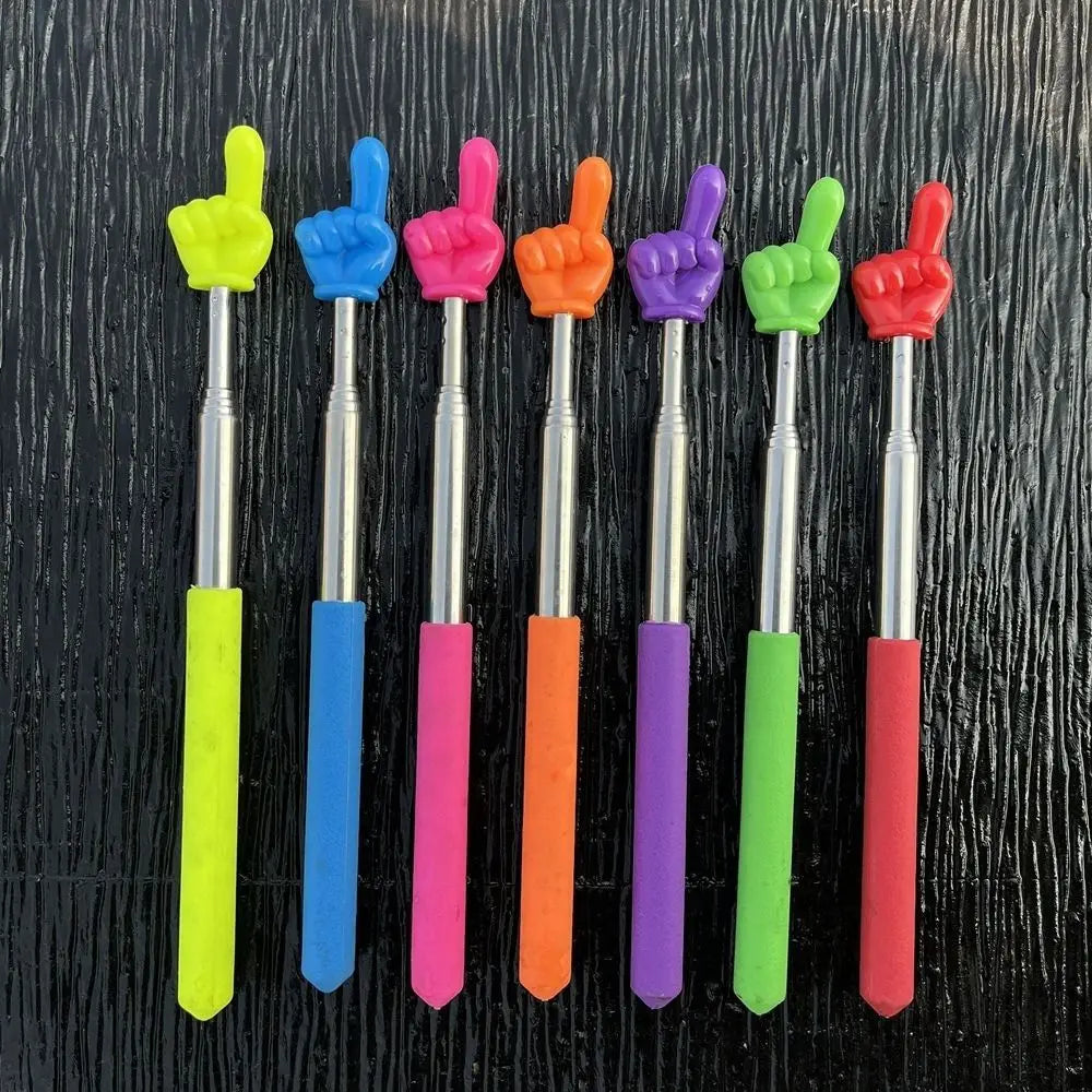 Stainless Steel Telescopic Teaching Pointer – Finger-Design Reading & Presentation Stick for School & Office Supplies