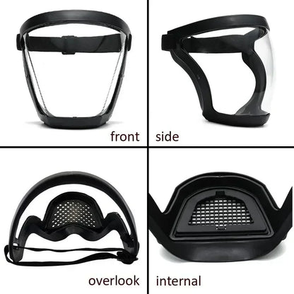Transparent Full Face Protector Shield: Facial Protection Mask for Work Safety - Kitchen Accessories & Gadgets