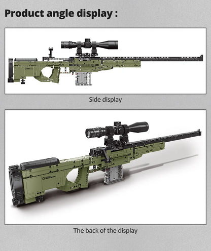 ZKZC WW2 Military Weapon Building Block Set – Shotgun, Sniper & Assault Rifle Toy for Kids Gifts