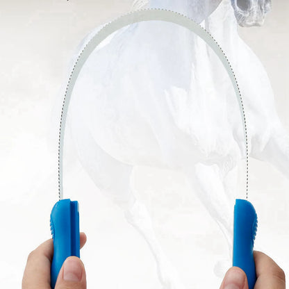 Horse Grooming Curry Comb - Non Slip Equestrian Brush & Sweat Scraper For Horses, Cattle and Dogs