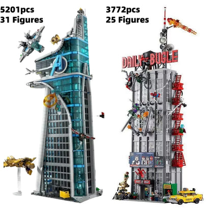 76178/76269 Avengers Tower Daily Bugle Building Blocks Set – Superhero Brick Toy Gifts for Kids