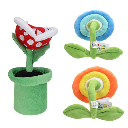 Hot Game Mario Plush Toy — Piranha Plant & Ice Fire Flower Soft Stuffed Doll for Kids Fans Gift