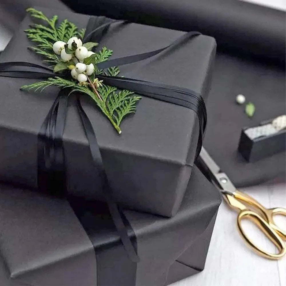 Black Tissue Paper Sheets - 10-100pcs Gift Wrapping Craft Paper for DIY Art and Flower Decoration