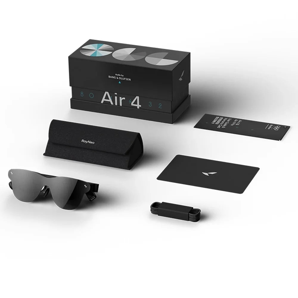 Rayneo Air 4 / 4 Pro AR Glasses 4K HDR10 135" Virtual Screen XR Head-Mounted Display Bluetooth DP Compatible Smart Glasses