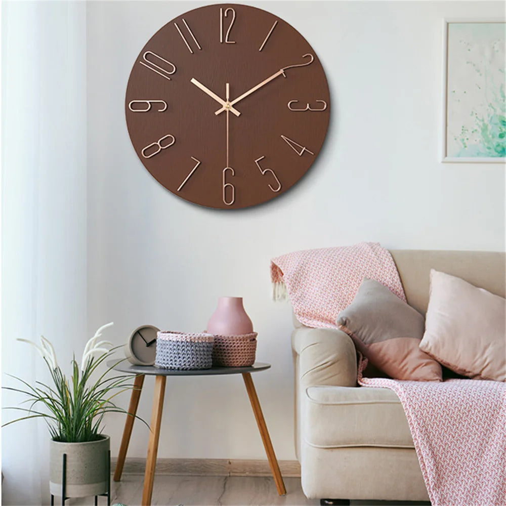 3D Digital Wall Clock – Simple Creative Household Dial, Fashion Decorative 12-Inch (30CM) Clock for Living Room