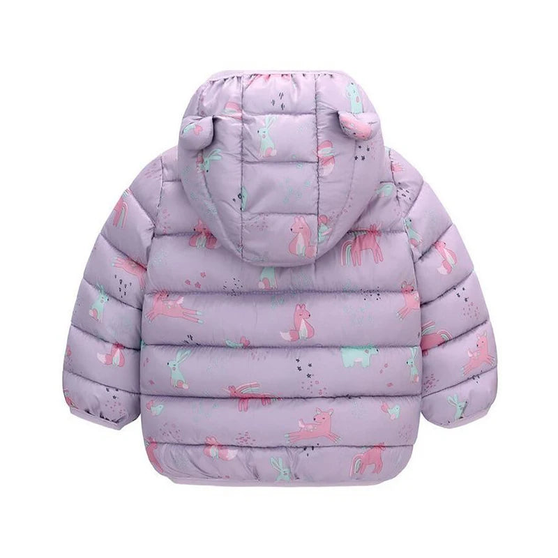 Baby Lightweight Hooded Down Jacket – Warm Zipper Coat for Boys & Girls (0-5 Years), Winter Outerwear Gift