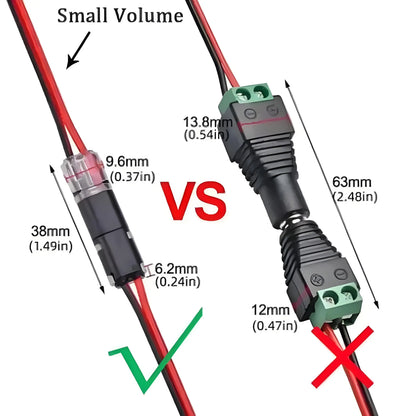 D2 Waterproof 2-Pin Wire Connectors - 10/20/30/50/100PCS Car Electrical Cable Plug Snap Terminals