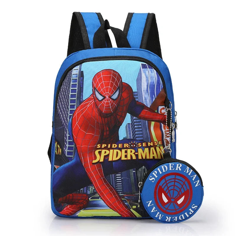 Disney Kids Backpacks - Captain America and Spider-Man Pattern School Bags for Boys, Lightweight Cute Knapsack for Preschool and Teens