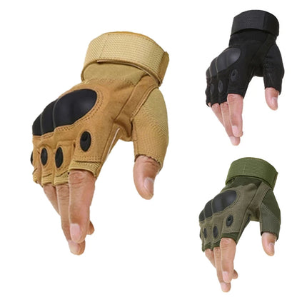 Half Finger Cycling Tactical Gloves - Outdoor Sports, Shooting, Hunting, Motorcycle and Bike Accessories for Men and Women