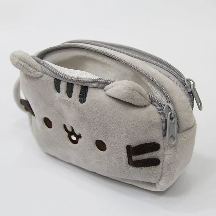 Cute Pusheen Cat Pencil Case - Large-Capacity Cartoon Stationery Organizer, Multipurpose Travel and Cosmetic Storage Pouch, Gift for Students