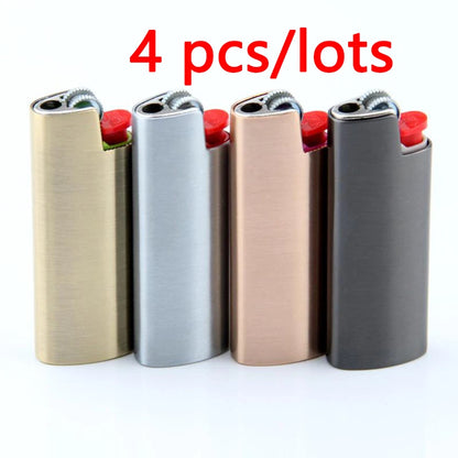 Metal Cowboy Boot Lighter Case - Cute Cat Eye Rhinestone Embroidered Zinc Alloy BIC J6 Sleeve Cover