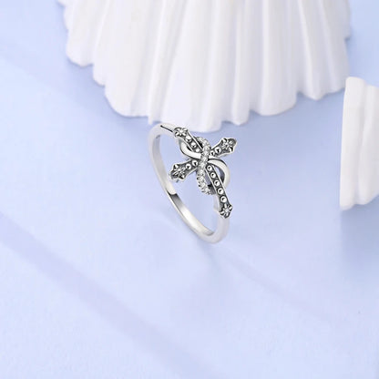 925 Sterling Silver Rings - Bow, Heart, Sun, Moon & Star Zircon Jewelry for Women, Birthday & Anniversary Gift