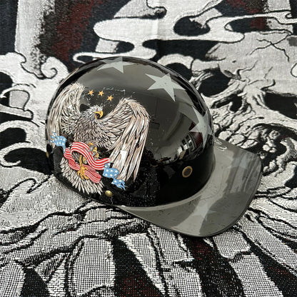 Retro Motorcycle Helmet for Men – Half Face Moto Helmet with Baseball Cap Design, DOT Certified Cycling Capacete De Moto