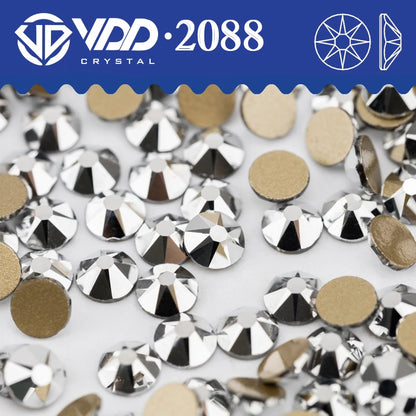 VDD AAAAA Crystal Flatback Rhinestones - SS16-SS30 16-Cut Gems for DIY Crafts & Nail Art Decoration
