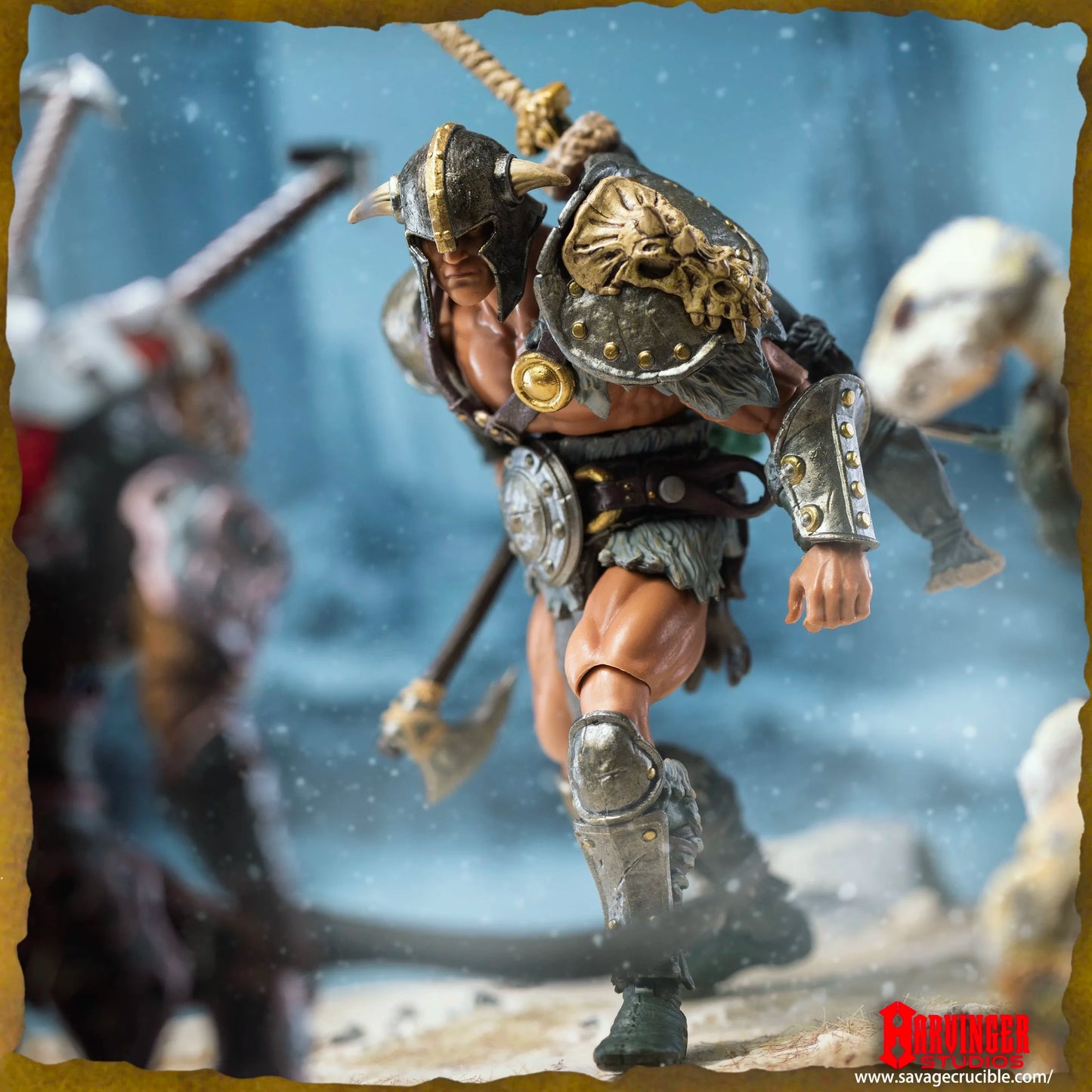 1/12 7-Inch Savage Crucible Action Figure — Harbinger Studios Wave 2 Jaeger Nashom Krieger Whoman Barbarian Anime Collectible Gift
