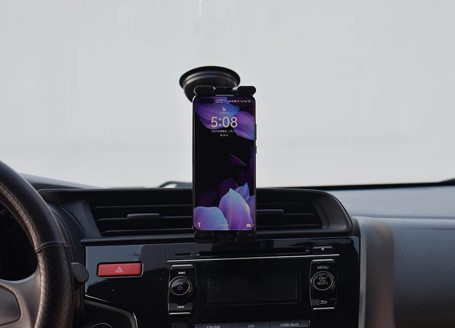 Car Dashboard Tablet & Phone Holder — Suction Mount for 7"-15" Tablets and 4"-7" Phones