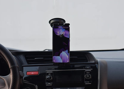 Car Dashboard Tablet & Phone Holder — Suction Mount for 7"-15" Tablets and 4"-7" Phones