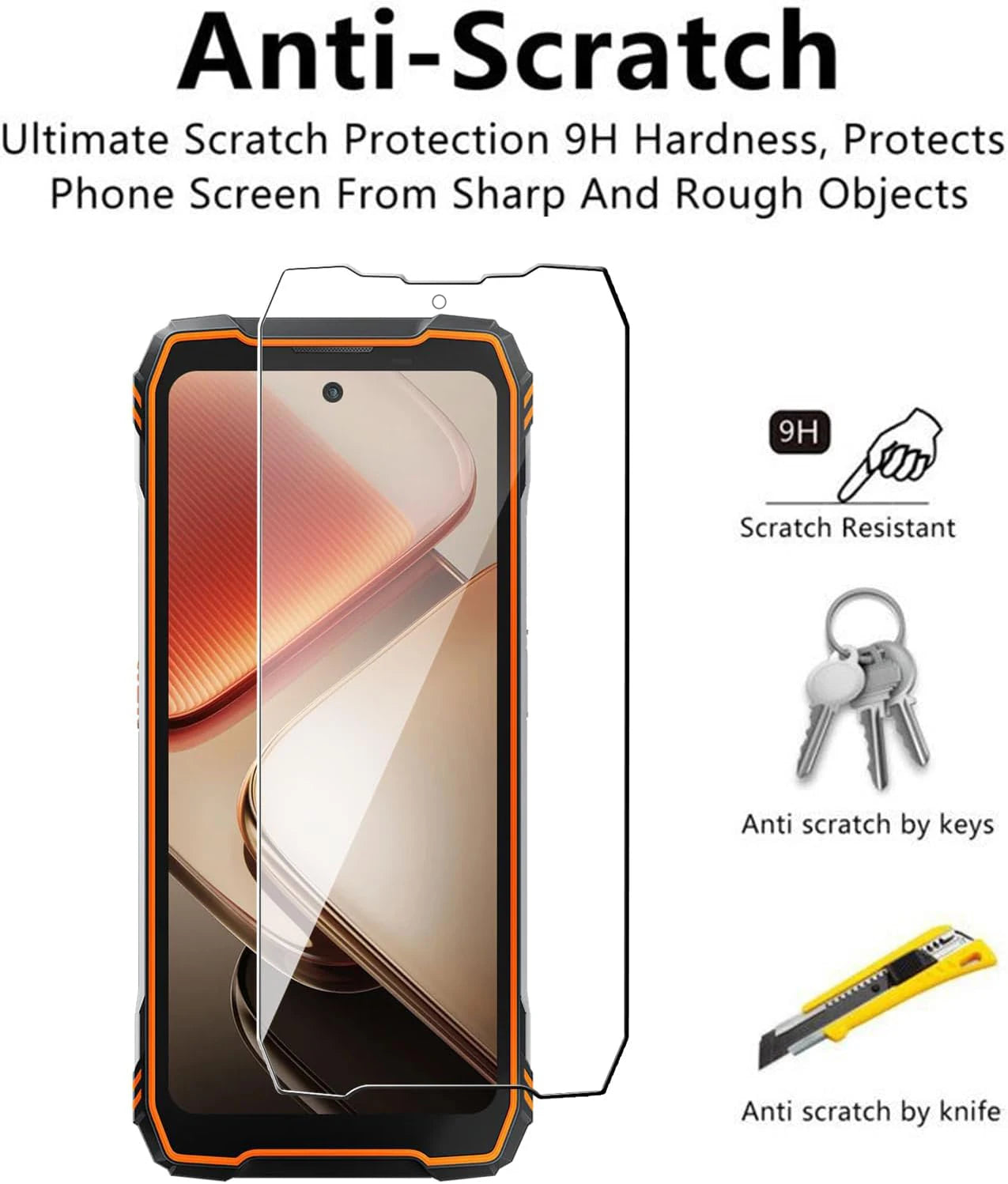 Blackview XPLORE 1 2.5D Tempered Glass Screen Protector - 9H Protective Film for XPLORE 1 & XPLORE 2 Projector