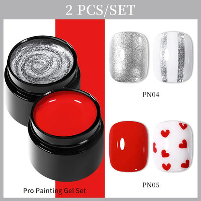 BORN PRETTY Spider Wire Gel Nail Polish 5ml - Flower Drawing & Creative Point-to-Line Nail Art Gel Varnish