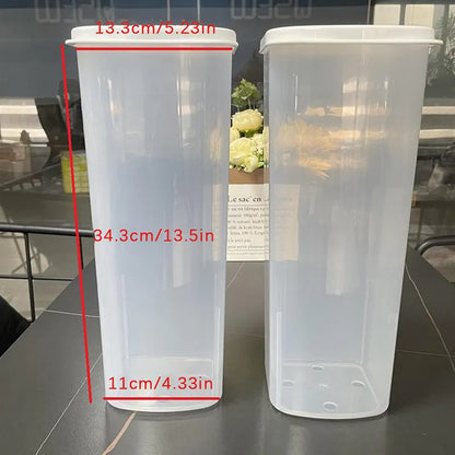 Rectangular Bread Box with Handle - Translucent Cake Container Packaging for Dry and Fresh Foods - Loaf Cake Keeper and Storage Case