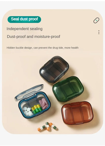 Mini Medicine Pill Box – Portable Drug Storage, Pills Dispenser & Organizer, Tablet Container Case