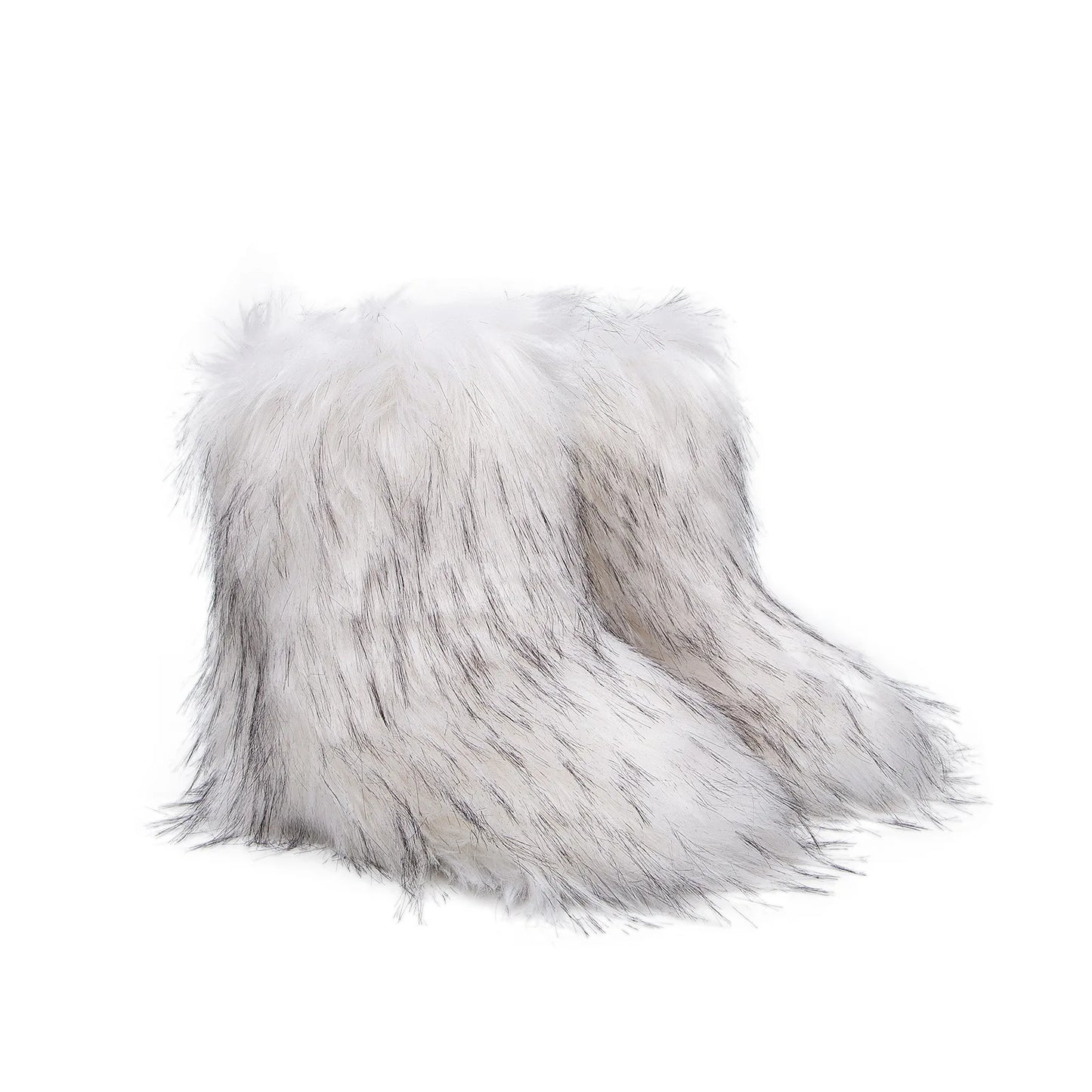 Women’s Faux Fur Winter Boots - Plush Warm Snow Shoes for Ladies with Luxury Furry Fashion Style