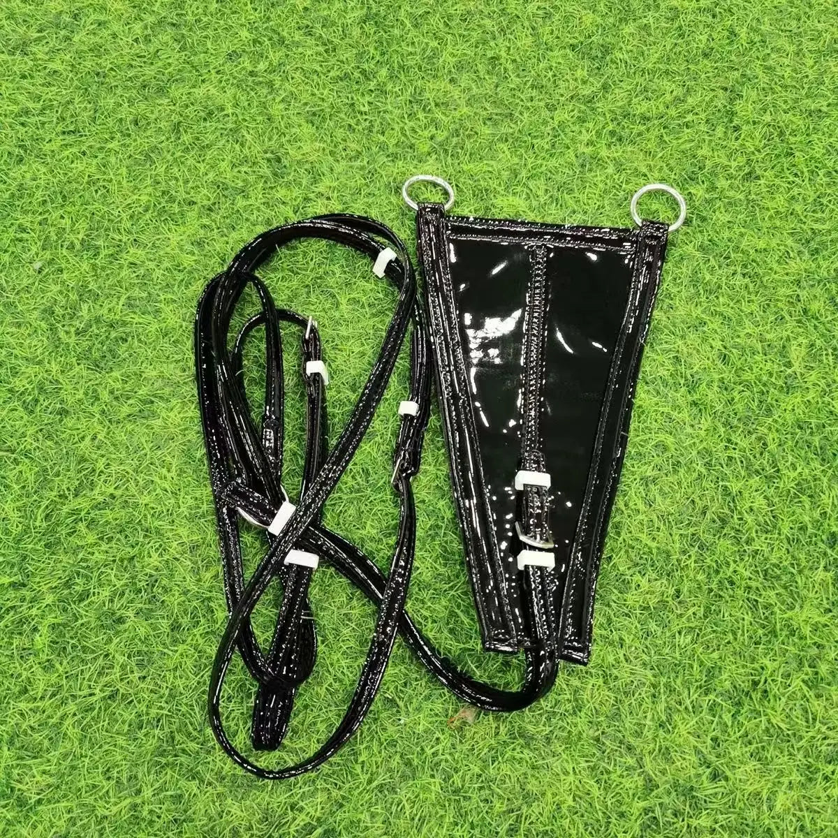 Bow Leather Horse Chest Strap - PVC Equestrian Riding Tack for Long-Distance Riding