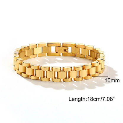 Vnox Stainless Steel Watchband Bracelet for Men & Women – Classic Link Chain Bangle Unisex Jewelry