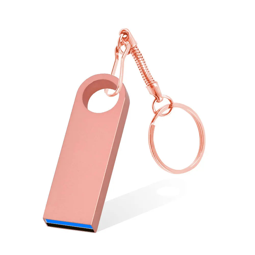 Metal USB 3.0 Flash Drive Keychain – High-Speed Pen Drive 8GB/16GB/32GB/64GB/128GB Memory Stick