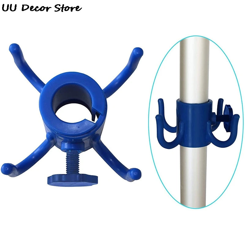 Beach Umbrella Hanging Hook - 4-Prongs Plastic Hook for Towels, Hats, Clothes, Camera, Sunglasses, Bags - Durable
